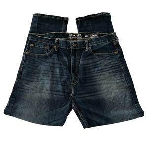 Levi’s Signature Mens Dark Blue Denim Jeans Size 38 x 30